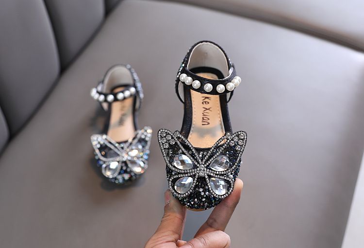 Kleine und große Kinder Tanzschuhe Einzelschuhe Showschuhe Prinzessin Lederschuhe Schleife_voghion.com