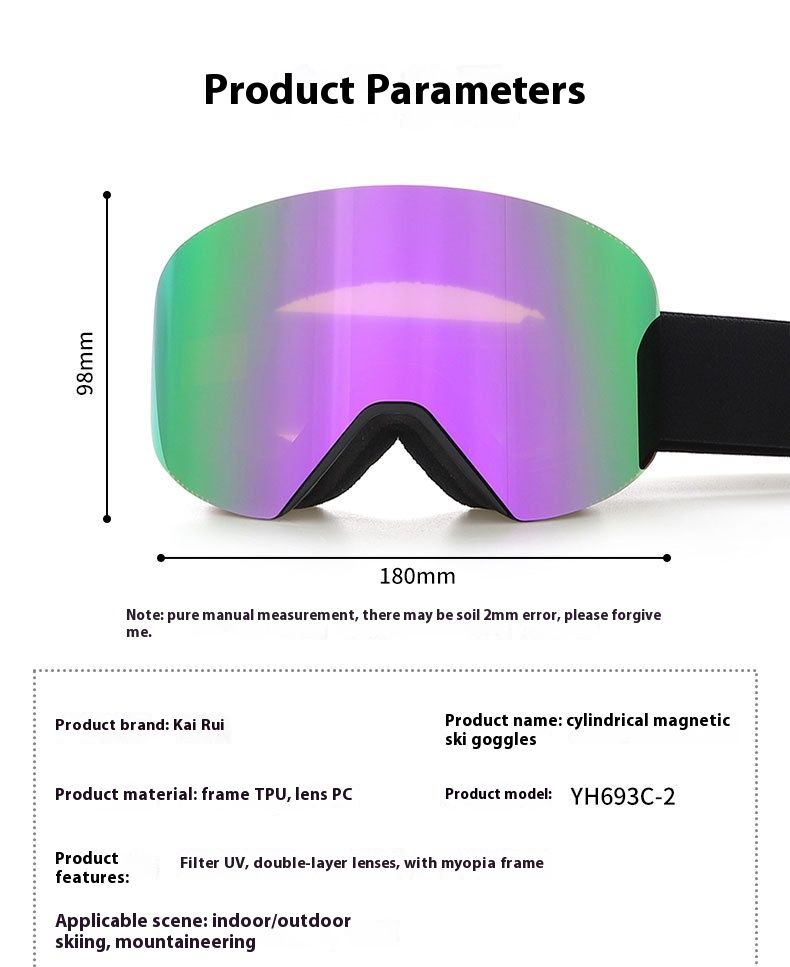 Vylepšete magneticky skluzavé vyměnitelné válcové lyžařské a proti zamlžovací lezecké brýle a vybavení pro brýle_voghion.com