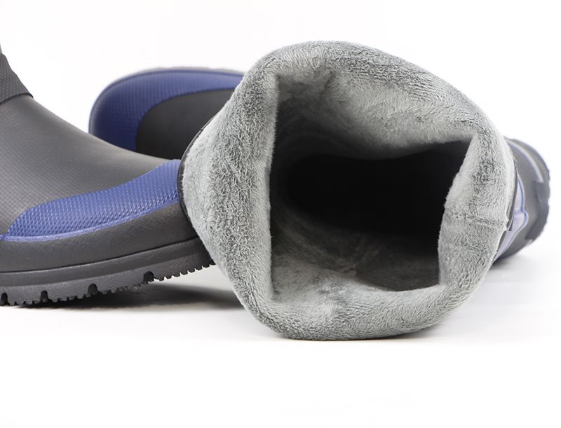Warm High-End Solid Color Natural Rubber Fishing Rain Shoes_voghion.com