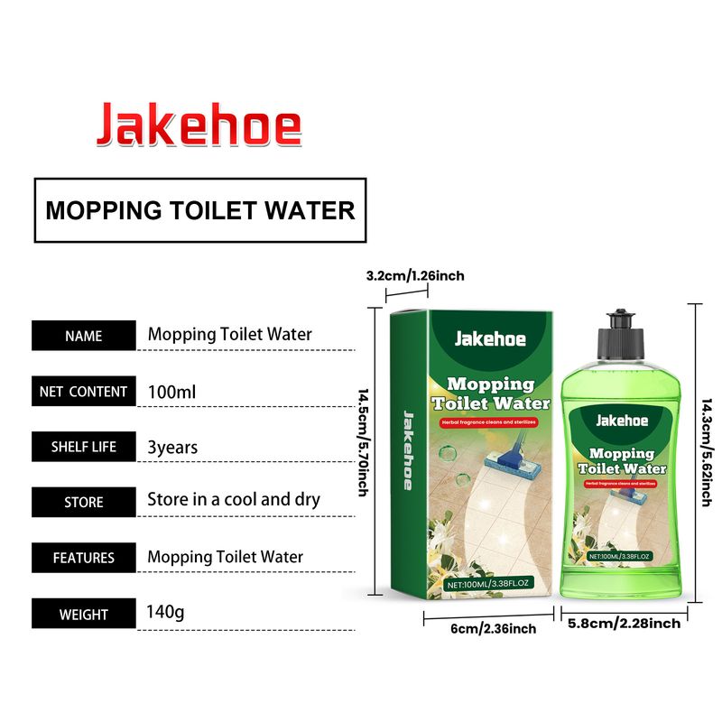 Jakehoe Toilet Water Floor Cleaner, Floor Tile Cleaner Stain Removing Odor Brightening Polish_voghion.com