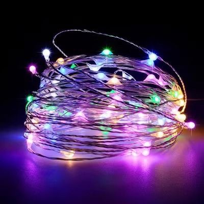 LED-Lichterkette mit Seifenblasenbällen – 3 Modi (Dauerlicht/langsames Blinken/schnelles Blinken), flexibler Kupferdraht, batteriebetrieben, dekorative Lichter_voghion.com