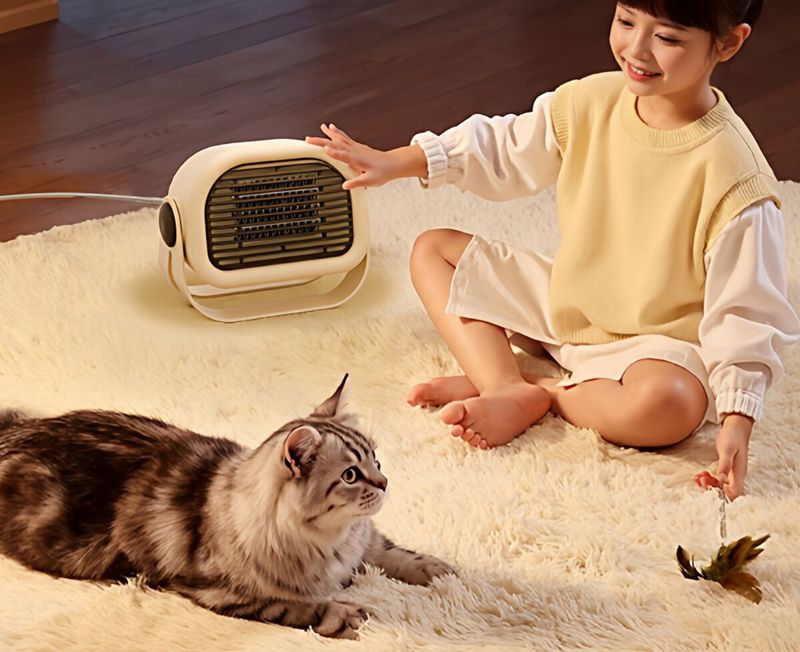 Kleiner Tischheizer für Büro, Studentenwohnheim, schnelle PTC-Keramikheizung, energiesparend, leiser Handwärmer_voghion.com