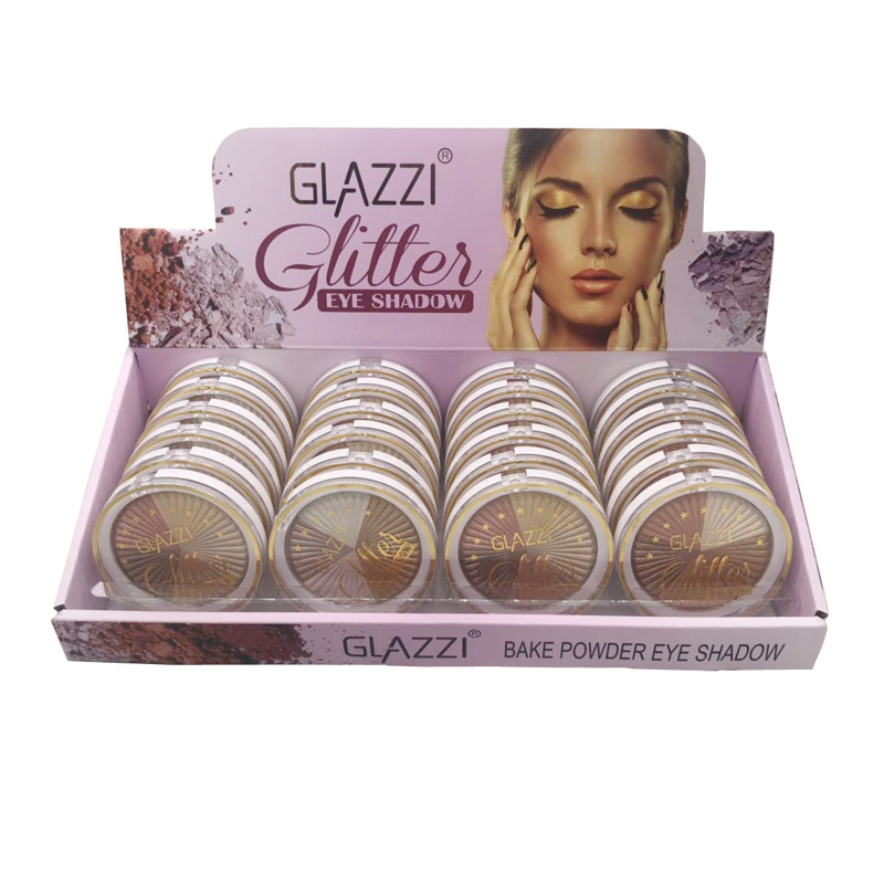 Cosmetici per il trucco della piastra per ombretti a tre colori GLAZZI asciutti e bagnati a doppio uso_voghion.com