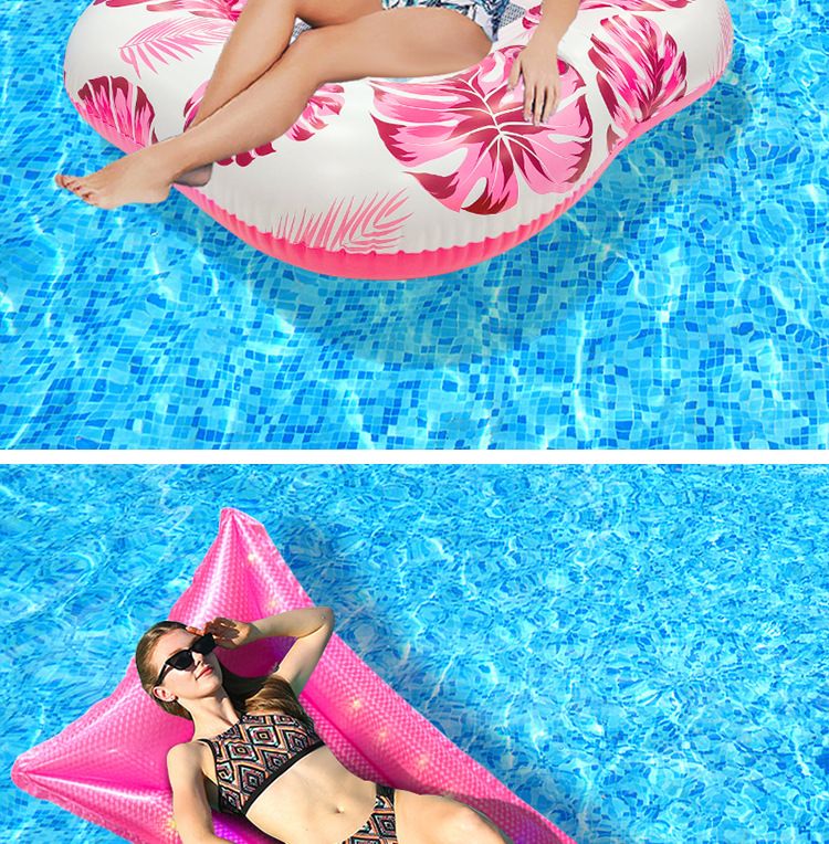 Aufblasbare Schwimmliege - Klappbare Rückenlehne mit Mesh-Netz für Pool, See & Strand_voghion.com