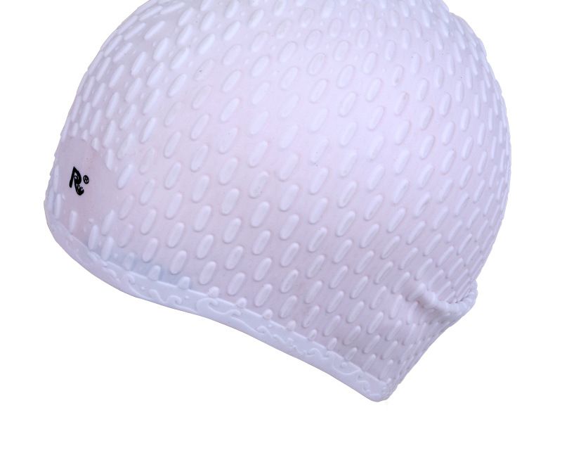 Large Particle Ear Protection Silicone Swimming Cap Adult Long Hair Solid Color Waterproof Comfortable Stretchable Water Drop Swimming Cap_voghion.com