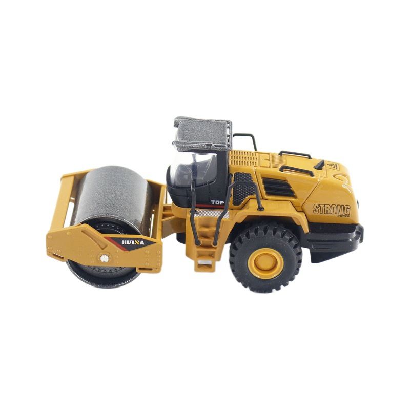Modellino statico di veicoli da costruzione in lega Mother & Kids 1:60, escavatore, perforatrice, autocarro con cassone ribaltabile, rullo, veicoli di ingegneria in miniatura realistici_voghion.com