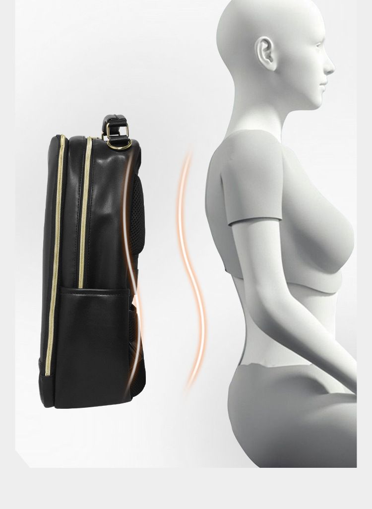 Zaino LED premium da uomo per viaggi di lavoro: leggero, impermeabile ed elegante con design riflettente per la sicurezza notturna_voghion.com