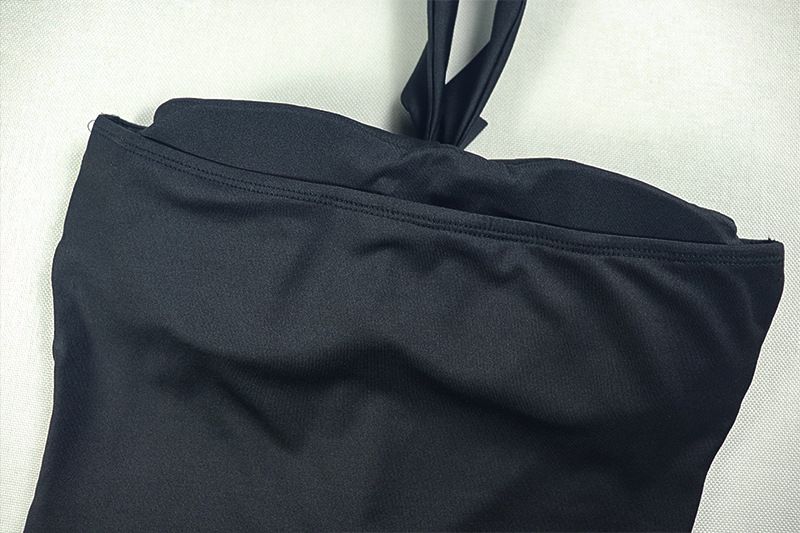 Damenbekleidung, einfarbig, temperamentvoll, elegant, rückenfrei, Wickelkorsett, figurbetontes Kleid mit Rüschen, One-Shoulder-Ausschnitt für Party- und Abendgarderobe_voghion.com