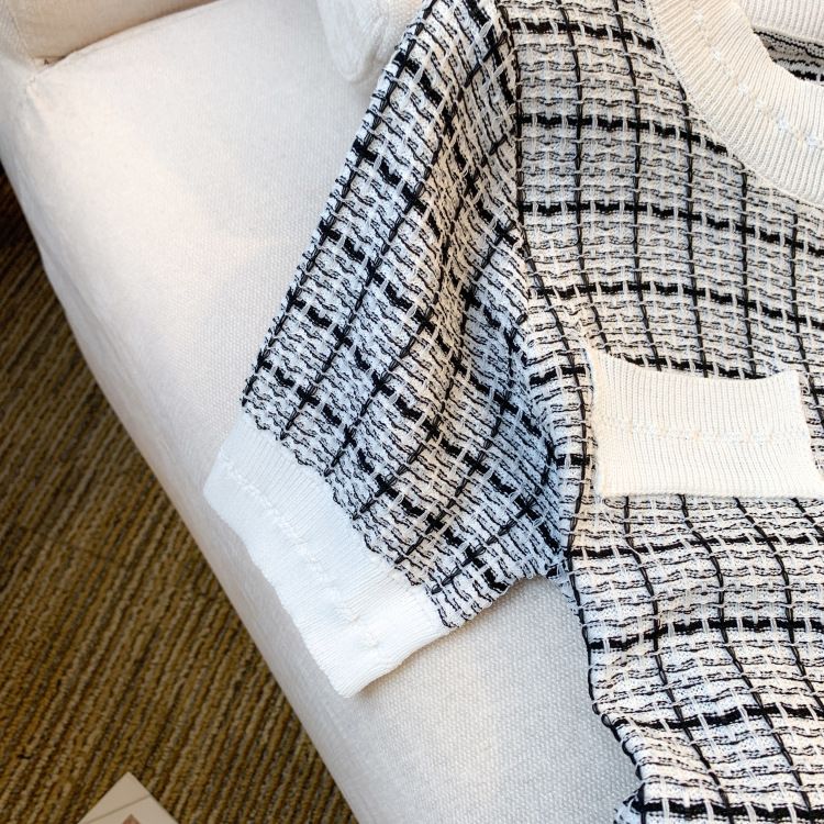 Women's Clothing New Summer And Autumn Design Temperament Slim Ice Silk Knitted Tops_voghion.com