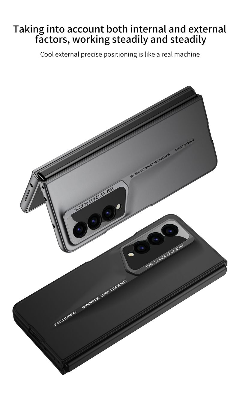 Samsung ZFold4 katlanır ekranlı cep telefonu kılıfı bıçak mat sert kılıf Fold5 lens her şey dahil kılıf moda ins için geçerlidir_voghion.com
