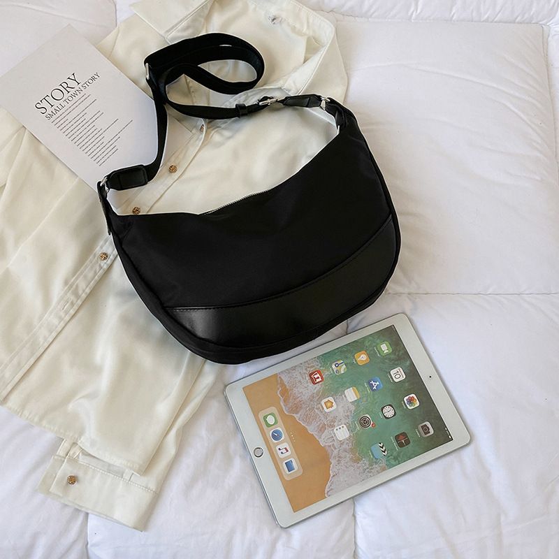 Borsa a tracolla da donna, grande capacità, in nylon, versatile per lo shopping e gli spostamenti, borsa a tracolla casual da uomo_voghion.com