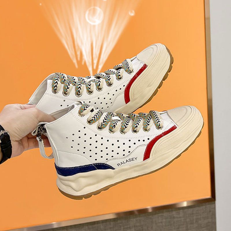 Koreanischen Stil Trendy High-Top Für Frauen 2023 Sommer Herbst Neue Ins Dicken Sohlen Höhe-Erhöhend Weiß schuhe Internet_voghion.com