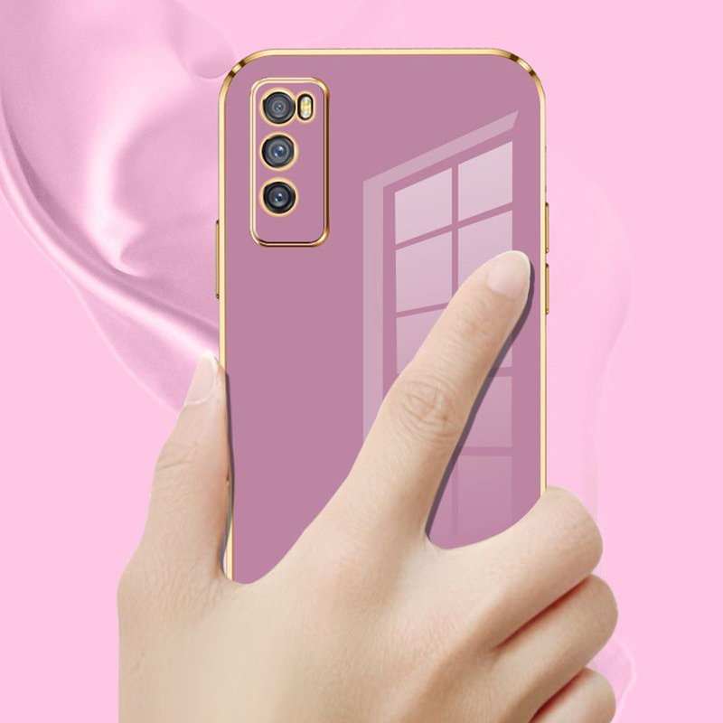 For vivo V20 SE Kılıf Vivo Y70 telefon kılıfı V20SE Lüks Kaplama Düz Kenar TPU Yumuşak Kapak V2022 V2023 Kamera Darbeye Dayanıklı Coque_voghion.com