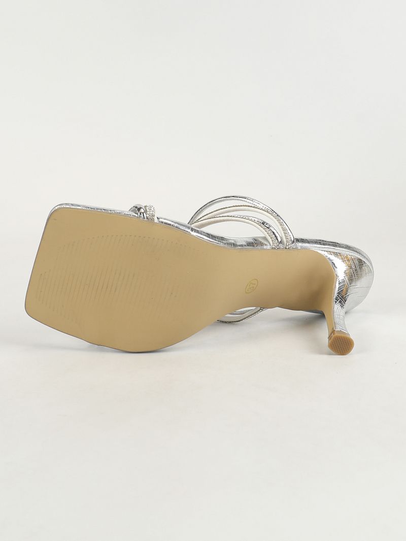 Sandali con tacco alto e strass, punta quadrata, tacco spesso, da donna_voghion.com
