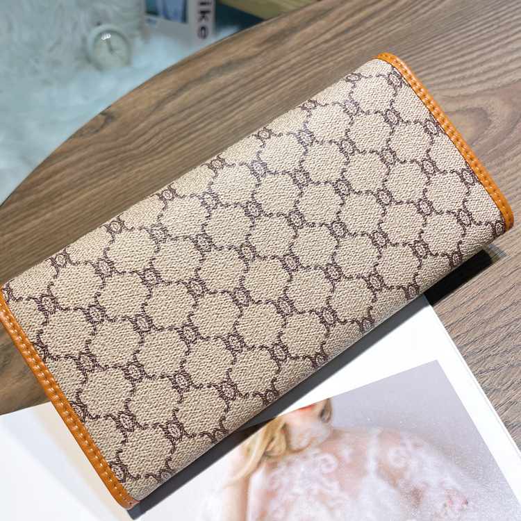 Geldbörse Brieftasche Clutch Mode Damen Geldbörse Damen lange Damen Geldscheinklammer zweifach gefaltete Multi-Kartentasche Damen Geldbörse_voghion.com