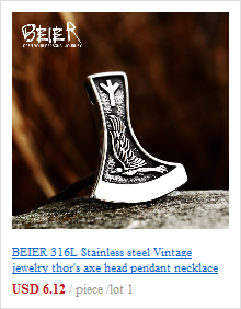 Beier 316L Stainless Steel Couple style Vegvisir Compass Pendant necklace Symbal Of Norse Runic BP8-985_voghion.com