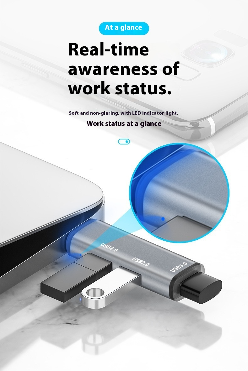 Lector de tarjetas multifunción USB 3.0: lector de tarjetas de memoria 3 en 1 compatible con OTG para portátiles y discos duros externos (compatible con USB universal)_voghion.com