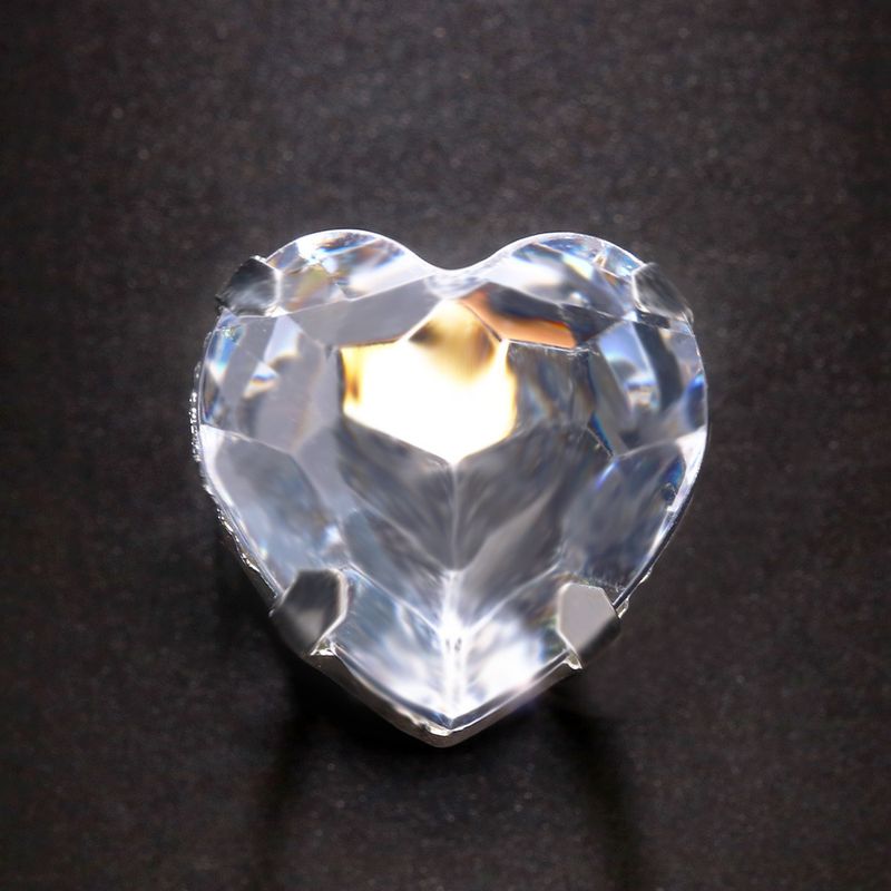 Bague d'amour en strass super flash lumineux de luxe haut de gamme mode bague réglable personnalisée_voghion.com