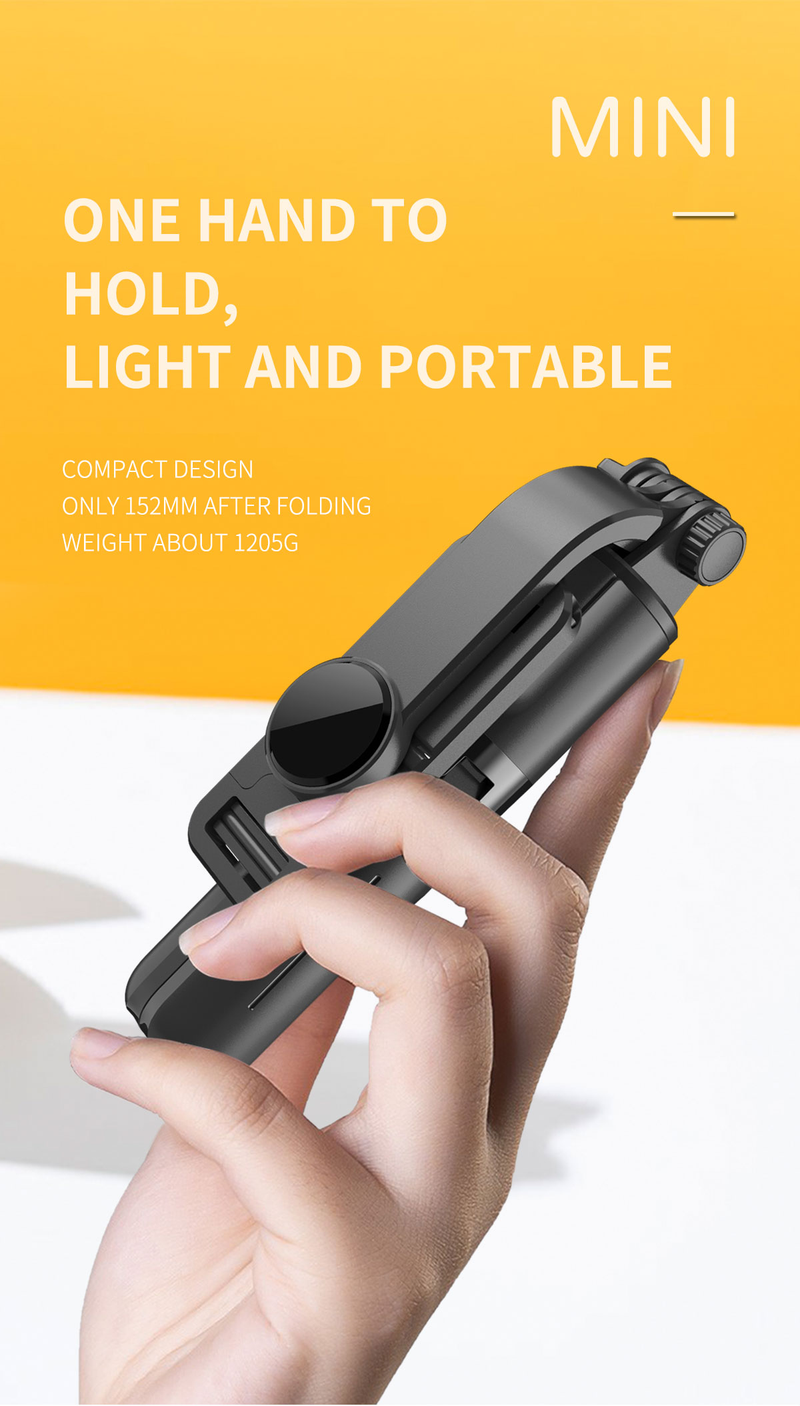 Tragbares Selfie-Stick-Stativ mit kabelloser Fernbedienung, 3-in-1 erweiterbarer Selfie-Stick-Telefonhalter für iPh_voghion.com