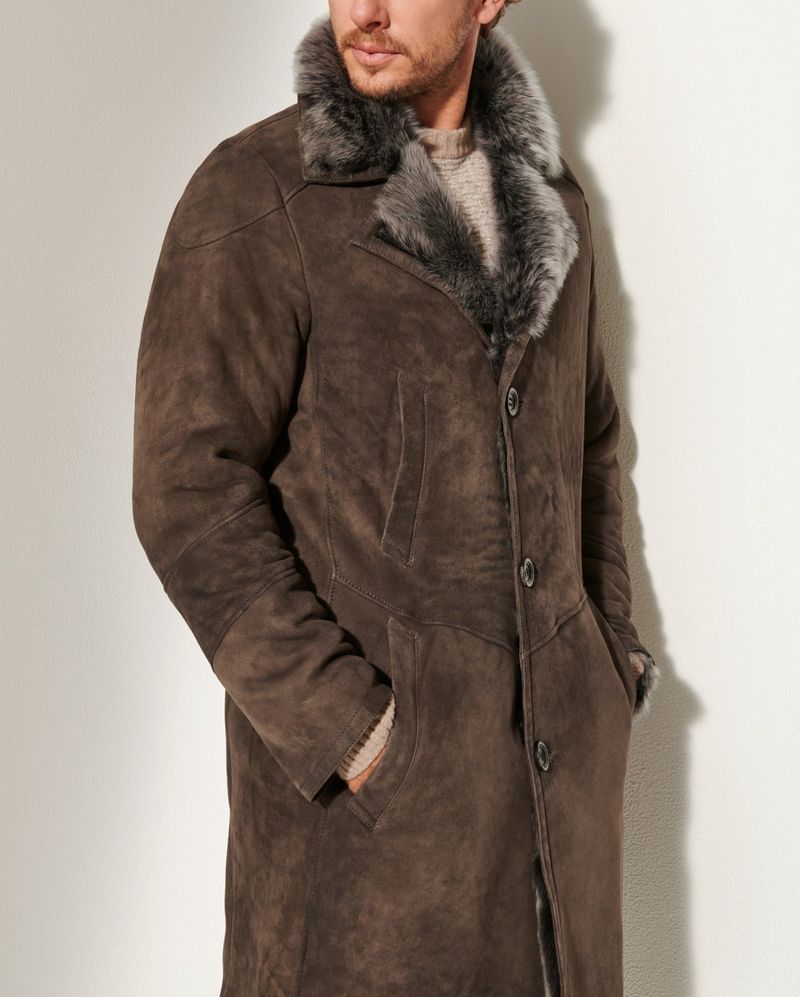 Pulse Pulse Italian Men Tuscan Long Wool Fur Winter Coat_voghion.com