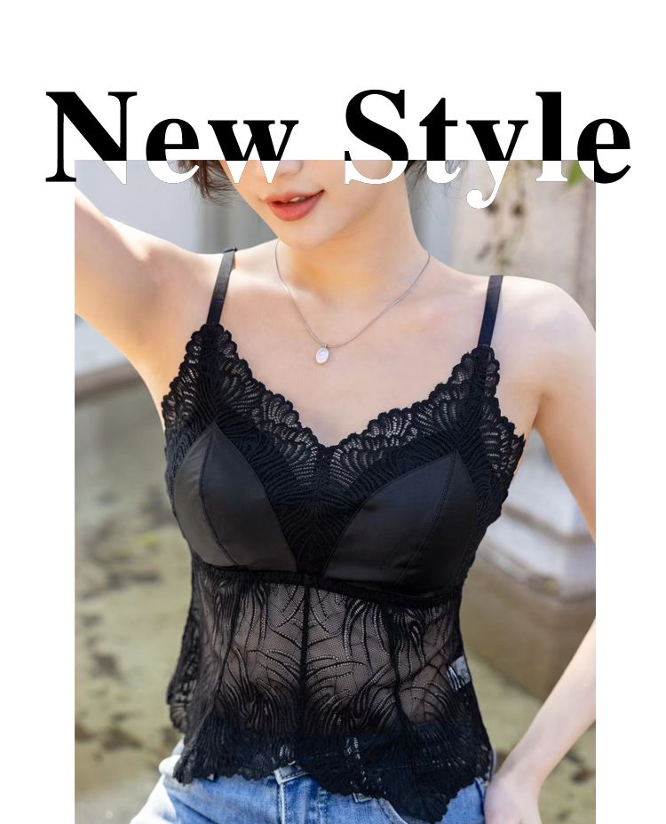 Canotta in pizzo stile francese Leevee, biancheria intima elegante_voghion.com