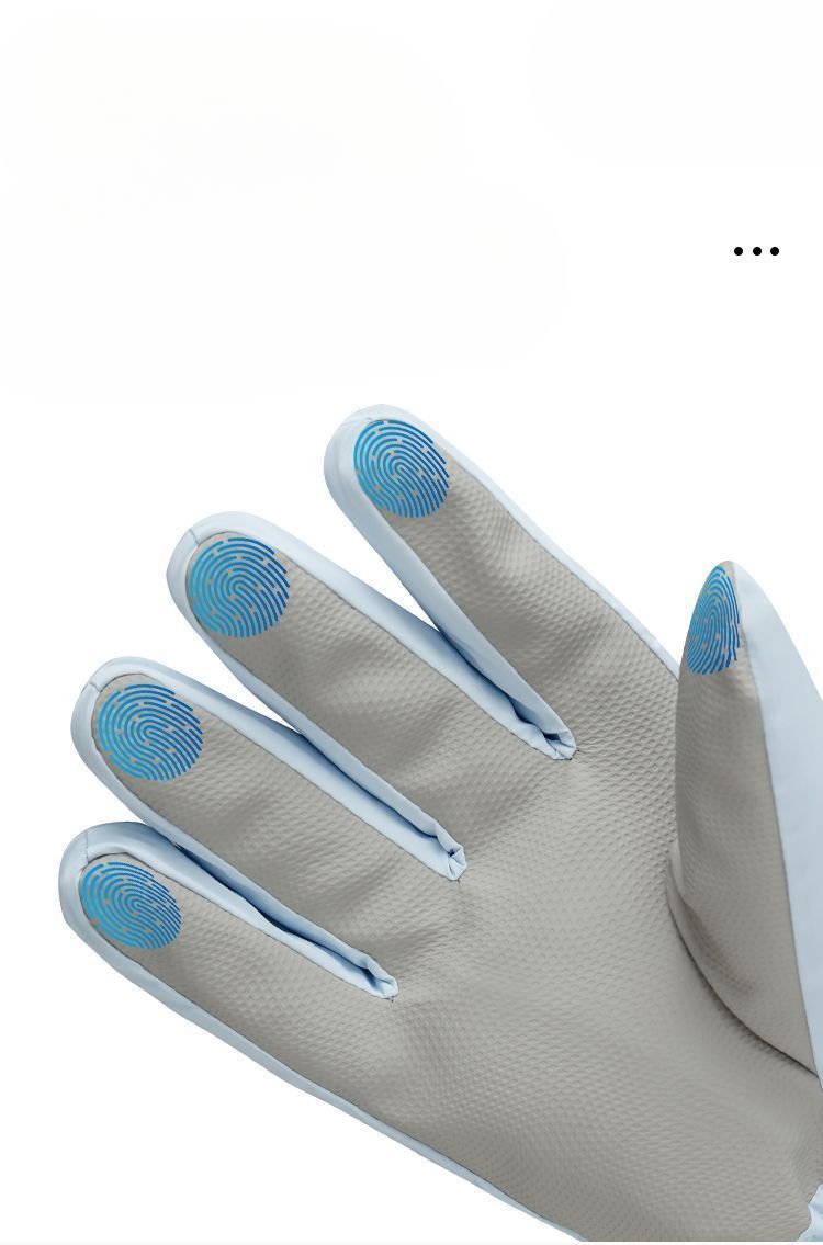 Women's Ski Winter Fleece Lined Thickened Snow Play Waterproof Warm Cycling Electric Bike Touchscreen Non-Slip Cotton_voghion.com