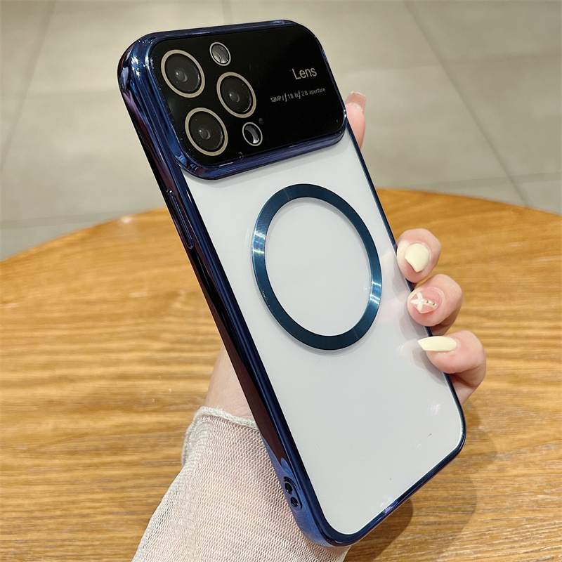 Elektroplatéiert Magnéitesch Kloer Telefonshülle Fir iPhone 14 13 12 11 Pro Max Plus XS XR X Fir Magsafe Silikon Soft TPU Réck_voghion.com
