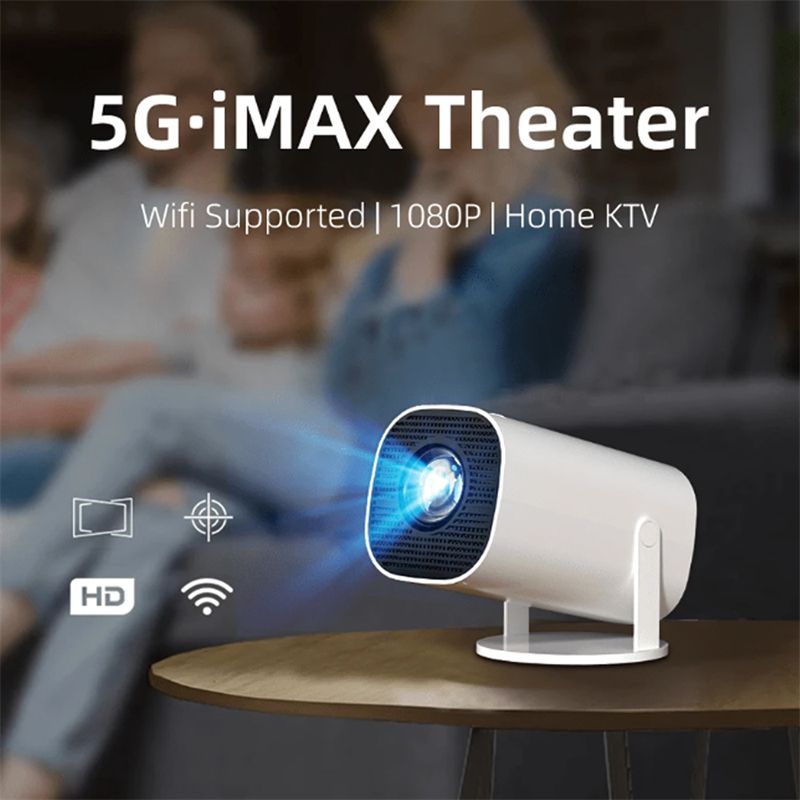 HD Smart Mini Android12 unterstützt 4K 1080P BT5.0 WiFi 5G·iMAX Heimkino Autofokus tragbarer Außenprojektor_voghion.com