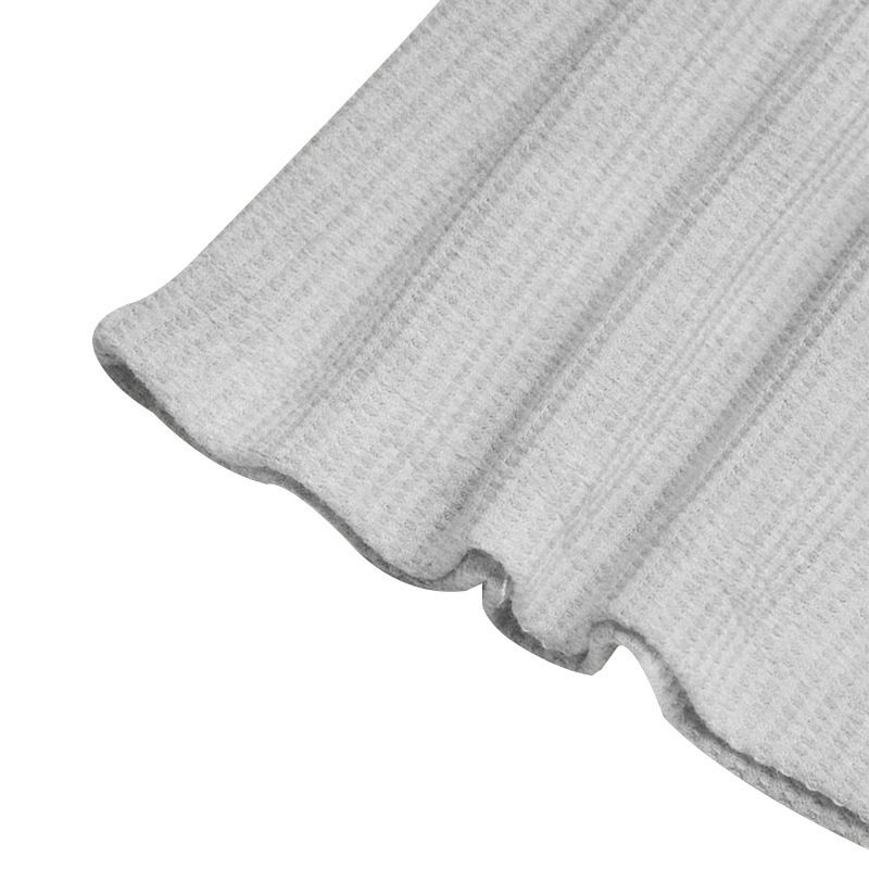 Herrenbekleidung Waffel-Reversknopf Langarm-Poloshirt Urlaub Casual T-Shirt_voghion.com