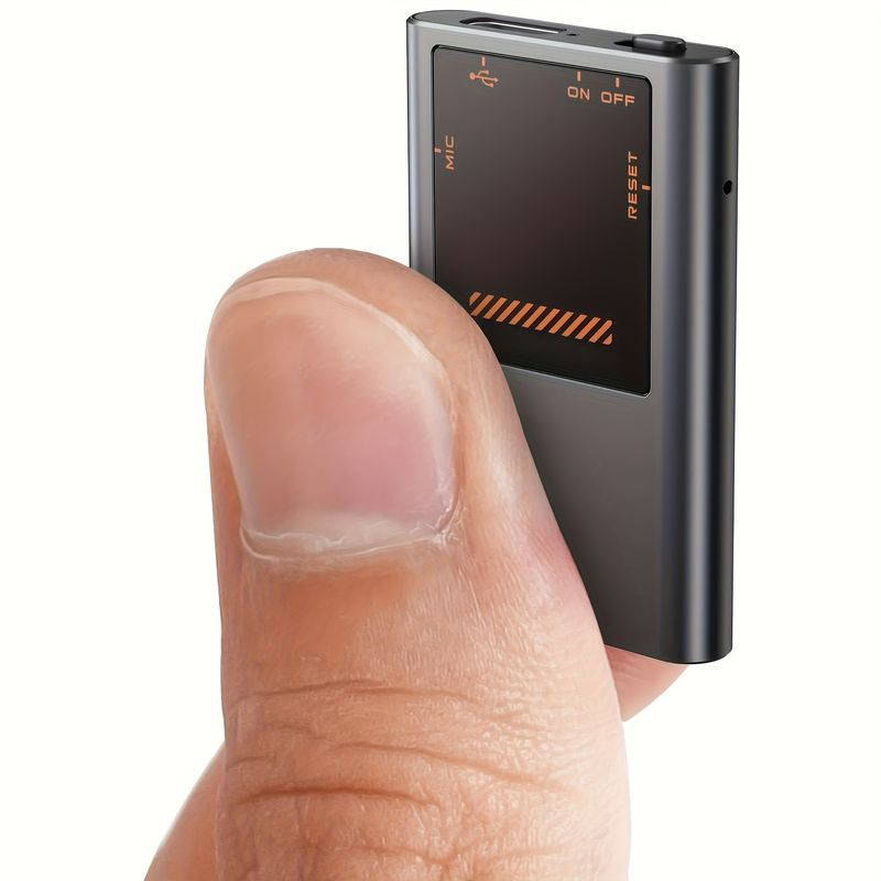Digitale bandrecorder met LCD-scherm - oplaadbare lithium-polymeerbatterij, AI-ruisonderdrukking, ondersteunt micro-SD-kaart, WAV- en MP3-speler, geschikt_voghion.com