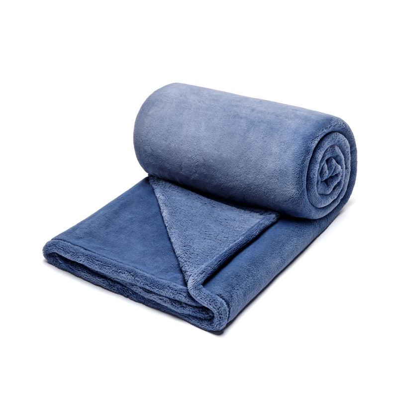 New Flannel Blanket Solid Color Milk Fleece Multi-functional Blanket Office Nap Sofa Blanket_voghion.com