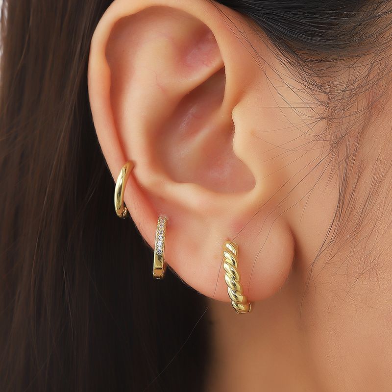 Orecchini a cerchio semplici dal design unico per donna, eleganti, alla moda, leggeri e di lusso, set di orecchini in saldo_voghion.com