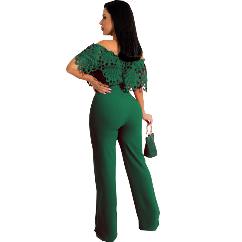Europeisk och amerikansk sexig fashionabel enfärgad jumpsuit med tubtopp_voghion.com