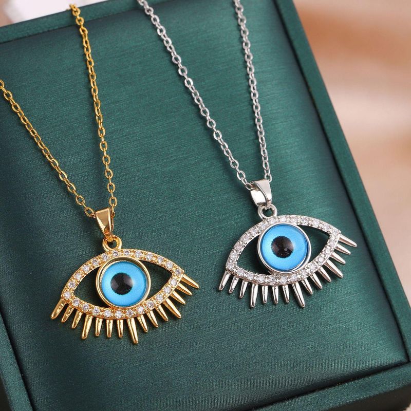 Yeni Türk Nazar Gözü Kolye Cam Charm Kolye Mavi Moda Takı Koruyucu Erkek Kadın Kolye Takı_voghion.com