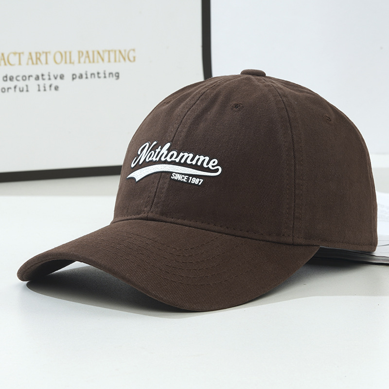 Nuovo da donna colla stampa Soft Top Baseball versione coreana Tide Wash approfondisce il viso Mostra piccolo cappello con lingua d'anatra da uomo_voghion.com