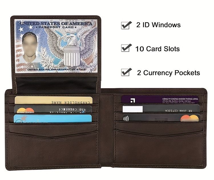 Kurzes Loseblatt-Portemonnaie mit mehreren Kartenfächern für Herren, ultramoderne Herren-Geldbörse aus echtem Leder mit RFID-Schutz und Diebstahlsicherung_voghion.com