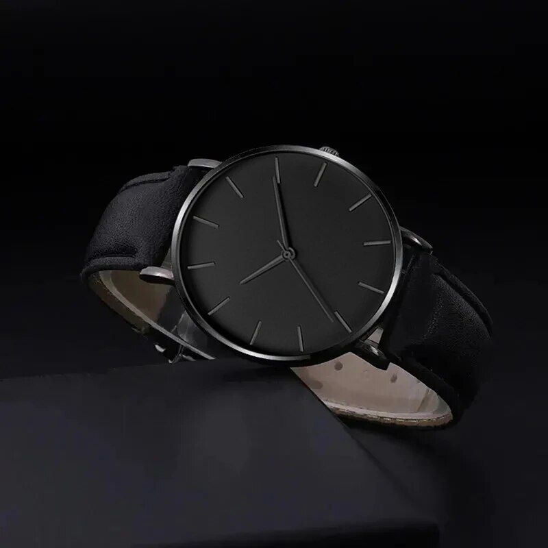 5PCS Set Fashion Mens Sports Watches Man Business Quartz Wristwatch Luxury Leather Bracelet Men Casual Clock Watch_voghion.com