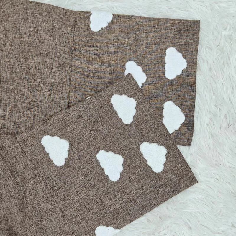 Robe cardigan élégante avec broderie de nuages, mode dubaï turquie_voghion.com
