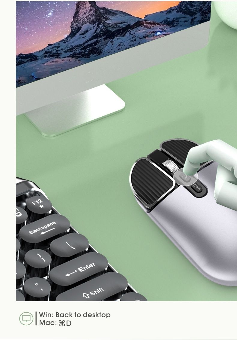 Techglobe Cross-Border Hot Item M203 Bluetooth Dual-Mode Wireless Silent Rechargeable Universal Ultra-Thin Compact Mouse_voghion.com