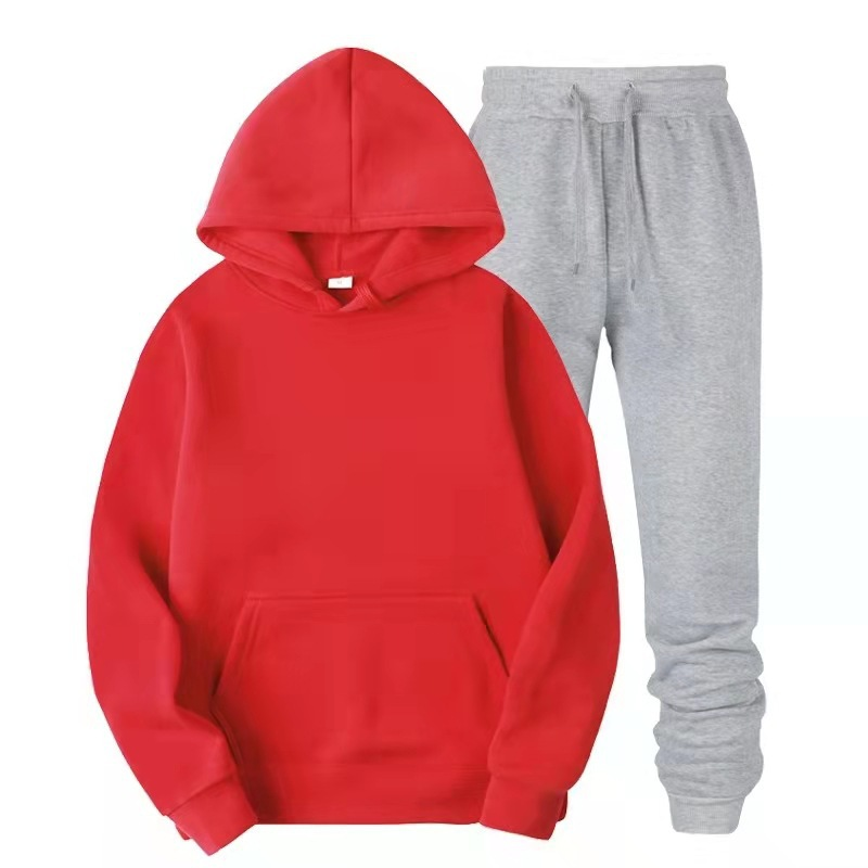 Set maglione sportivo pullover Felpa con cappuccio da uomo in pile moda_voghion.com