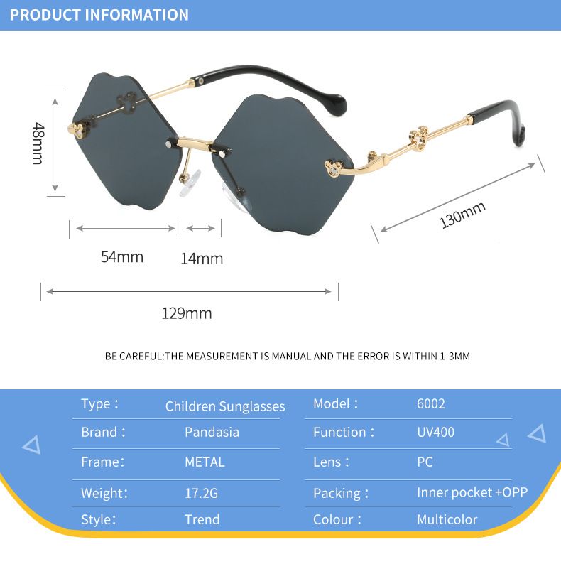 Occhiali da sole esagonali in metallo alla moda e alla moda, graziosi occhiali personalizzati per bambini, per maschi e femmine_voghion.com