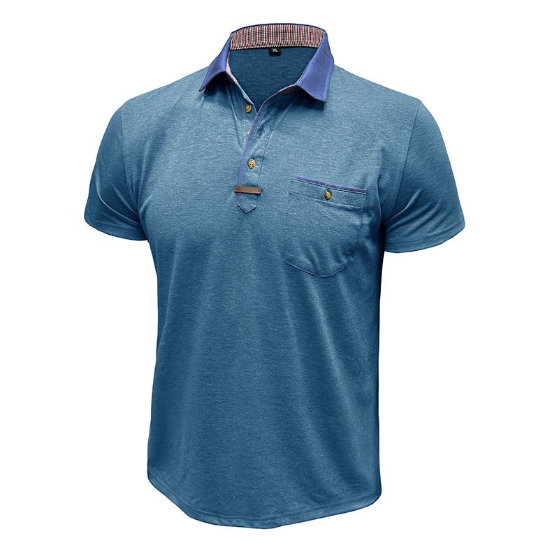 Grenzüberschreitende Sommer europäischen und amerikanischen Herren Kurzarm Revers T-Shirt, Außenhandel Herren Polo Shirt Casual Top Großhandel_voghion.com