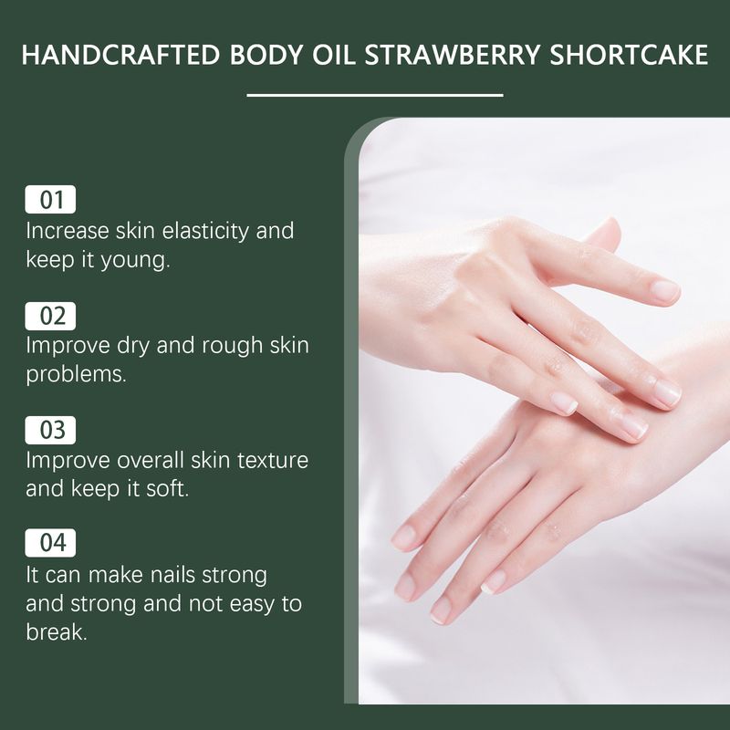 Olio essenziale di torta di fragole, olio per massaggi delicato, rinfrescante, idratante e nutriente per la pelle del corpo_voghion.com