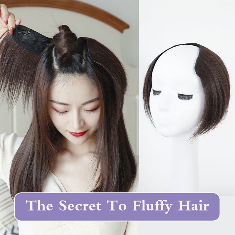 Hoerverlängerungen & Perücke Perückestéck U-fërmegt Eendeel Véierkaarte Glat Hoer Ersatzstéck Pad Hoervergréisserung Hoervolumen Héichtemperatur Drot 20cm_voghion.com