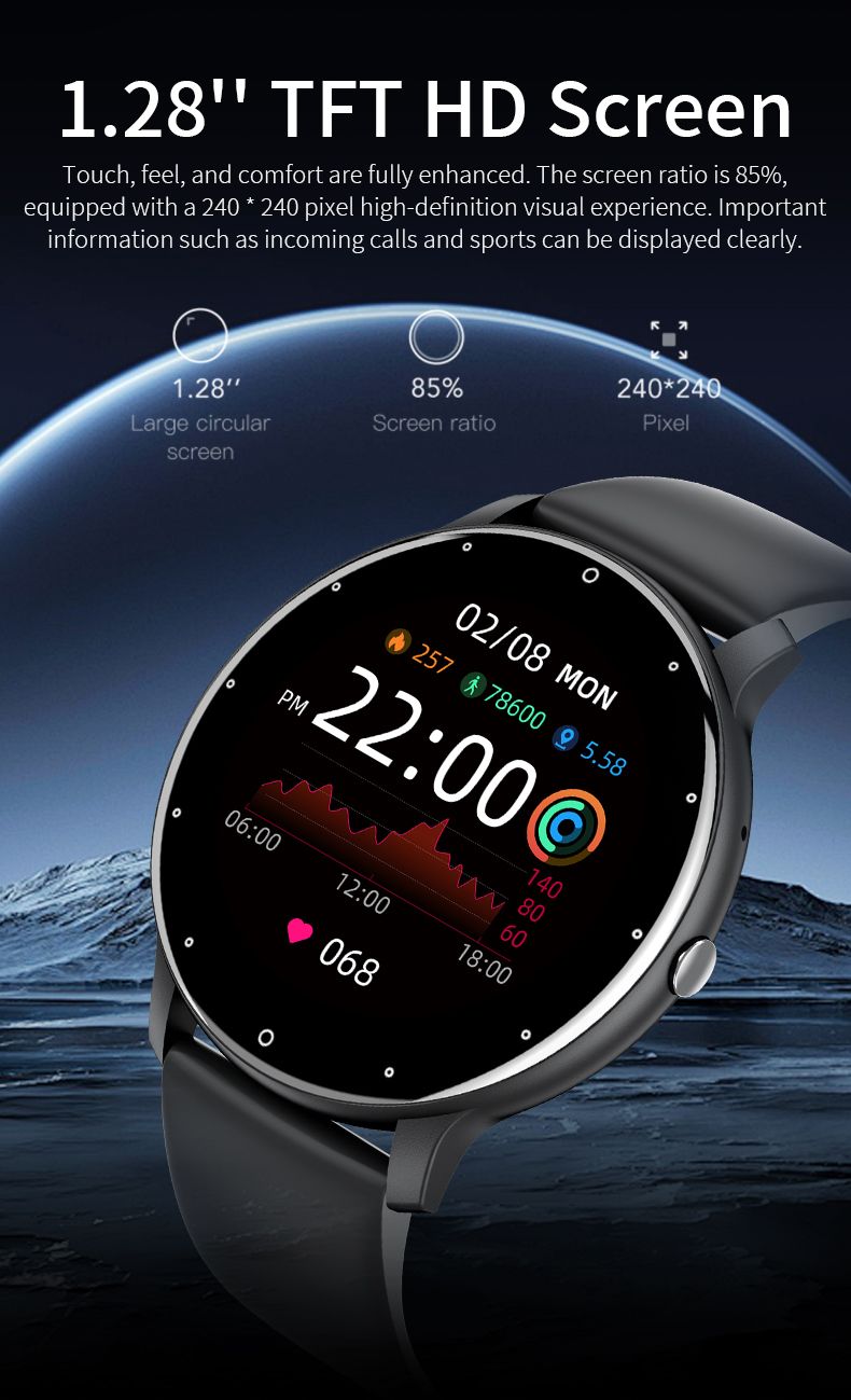 2025 Smart Frauen Voller Touchscreen Sport Fiess Uhr Mann Wasserdicht Bluetooth Anruf Für Android IOS Smartwatch Männer_voghion.com