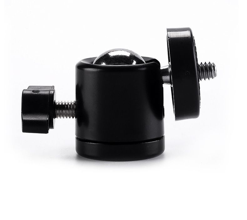 Universal 360° Rotating Metal Hot Shoe Mount Mini Tripod Stand For Phone, Camera & Live Streaming Light_voghion.com