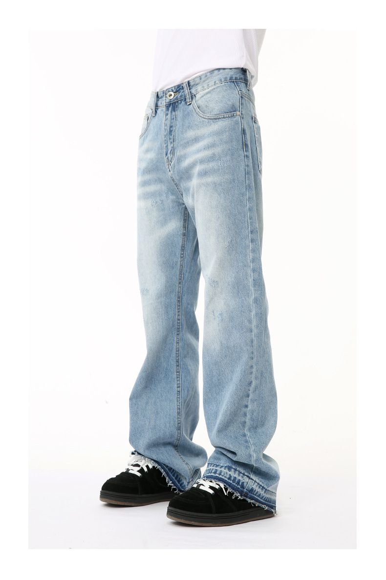 Moška oblačila Basic Simple Washed Flared Jeans Casual_voghion.com