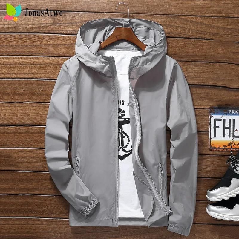Pánská nepromokavá větrovka, mikina s kapucí na zip, rychleschnoucí, velikost S-4XL_voghion.com