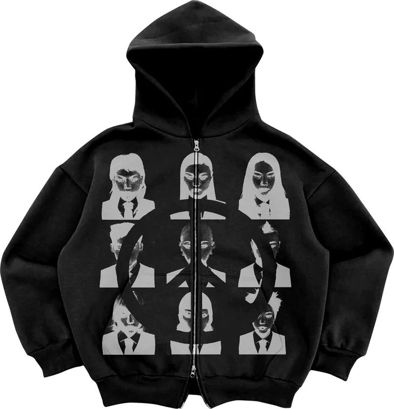 Sudadera con capucha de moda para hombre, sudadera holgada con bolsillo para mujer, cárdigan deportivo de calle con cremallera, chaqueta Y2K de otoño_voghion.com