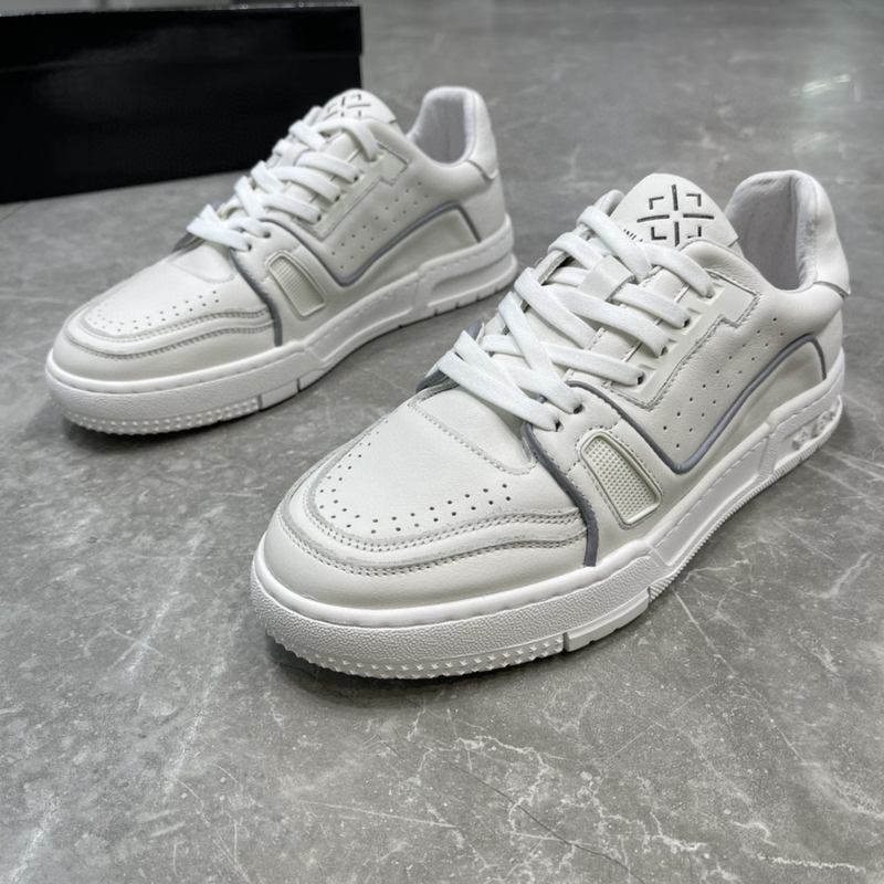Origin genuine leather small white new product top layer cowhide panda board casual men's shoes_voghion.com